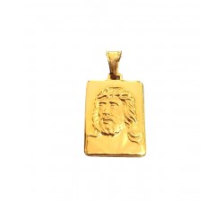 CIONDOLO GESU'CRISTO IN ORO GIALLO 18 KT + COLLANA LACCIO OMAGGIO