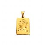 CIONDOLO GESU'CRISTO IN ORO GIALLO 18 KT + COLLANA LACCIO OMAGGIO