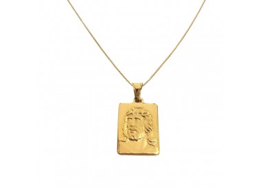 COLLANA CON GESU'CRISTO IN ORO GIALLO 18 KT