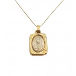 COLLANA MADONNA IN ORO BIANCO E GIALLO 18 KT