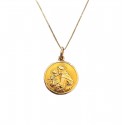 COLLANA SAN FRANCESCO CON GESU BAMBINO IN ORO GIALLO 18 KT