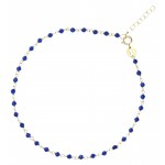 BRACCIALE CON SPINELLI BLU IN ORO GIALLO 18 KT