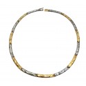 COLLANA DA DONNA IN ORO GIALLO E BIANCO 18 KT