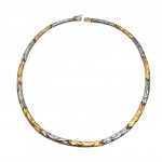 COLLANA DA DONNA IN ORO GIALLO E BIANCO 18 KT