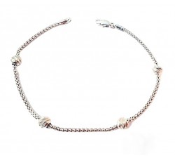 BRACCIALE UOMO SFERE PALLINE IN ORO BIANCO 18 KT