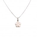 COLLANA CIONDOLO FIORE IN ORO BIANCO 18 KT