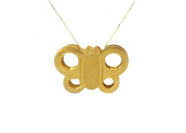 COLLANA DA DONNA FARFALLA IN ORO GIALLO 18 KT