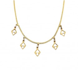 COLLANA DA DONNA CON CHARM PENDENTI IN ORO GIALLO 18 KT