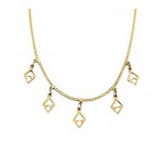 COLLANA DA DONNA CON CHARM PENDENTI IN ORO GIALLO 18 KT
