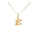 COLLANA IN ORO GIALLO 18 KT CON LETTERA INIZIALE E