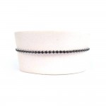 BRACCIALE TENNIS IN ORO BIANCO 18KT CON ZIRCONI NERI