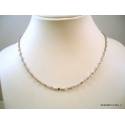 COLLIER BLANC 18 KT OR UNISEXE