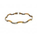 BRACCIALE UOMO IN ORO BIANCO E GIALLO 18 KT