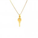 COLLANA IN ORO GIALLO 18 KT CON CHIAVE PORTAFORTUNA 