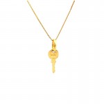 COLLANA IN ORO GIALLO 18 KT CON CHIAVE PORTAFORTUNA 