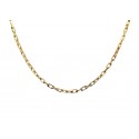 COLLANA CATENA FORZATINA IN ORO GIALLO 18 KT LUNGA CM 50