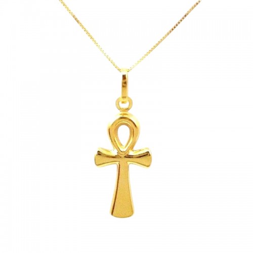 COLLANA CON CROCE IN ORO GIALLO 18 KT