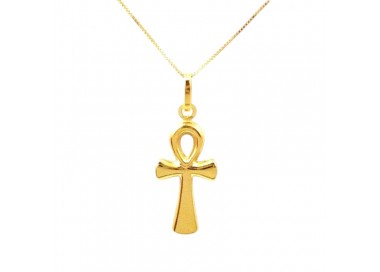 COLLANA CON CROCE IN ORO GIALLO 18 KT