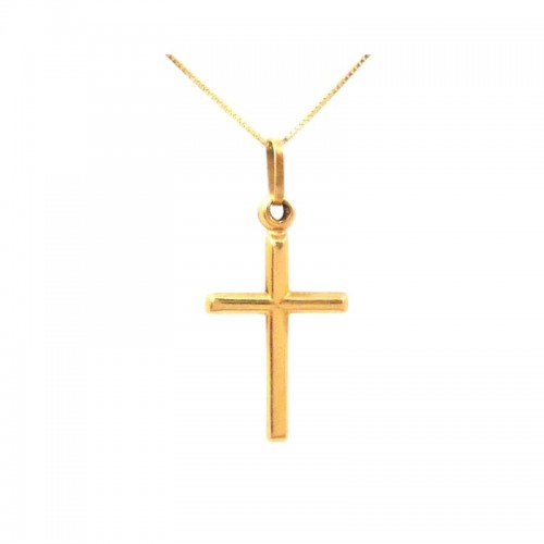 COLLANA CROCE IN ORO GIALLO 18 KT