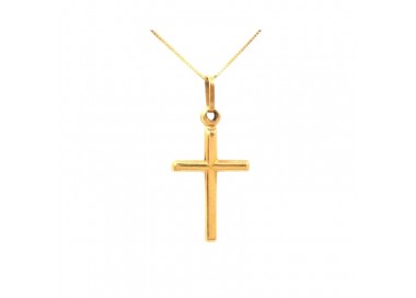 COLLANA CROCE IN ORO GIALLO 18 KT