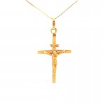 COLLANA CON CROCIFISSO IN ORO GIALLO 18 KT 
