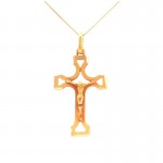 COLLANA CON CROCIFISSO IN ORO GIALLO 18 KT 