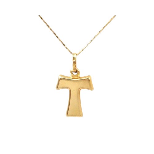 COLLANA CON TAU IN ORO GIALLO 18 KT