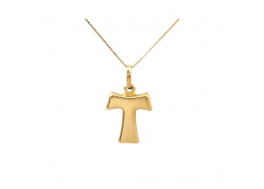 COLLANA CON TAU IN ORO GIALLO 18 KT