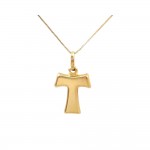 COLLANA CON TAU IN ORO GIALLO 18 KT