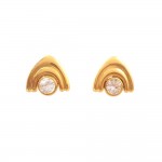 ORECCHINI IN ORO GIALLO 18 KT CON ZIRCONI BIANCHI