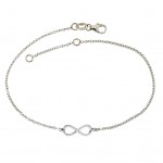 BRACCIALE DA DONNA INFINITO IN ORO BIANCO 18KT CON ZIRCONI BIANCHI
