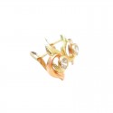 ORECCHINI IN ORO GIALLO E ROSA 18 KT CON ZIRCONI