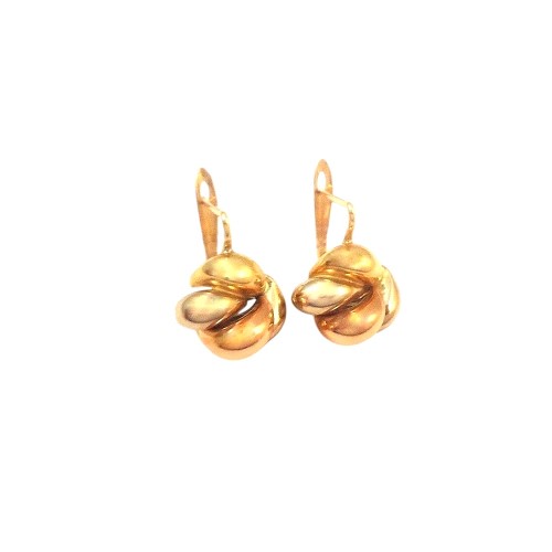 ORECCHINI IN ORO GIALLO BIANCO E ROSA 18 KT