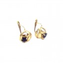 ORECCHINI IN ORO GIALLO 18 KT CON ONICE E ZIRCONI BIANCHI