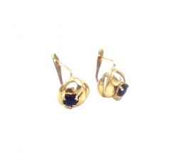 ORECCHINI IN ORO GIALLO 18 KT CON ONICE E ZIRCONI BIANCHI