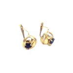 ORECCHINI IN ORO GIALLO 18 KT CON ONICE E ZIRCONI BIANCHI