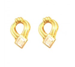 ORECCHINI IN ORO GIALLO 18 KT CON ZIRCONI