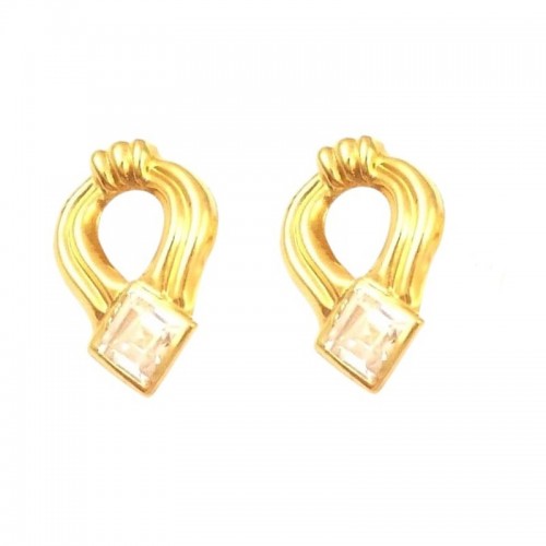 ORECCHINI IN ORO GIALLO 18 KT CON ZIRCONI