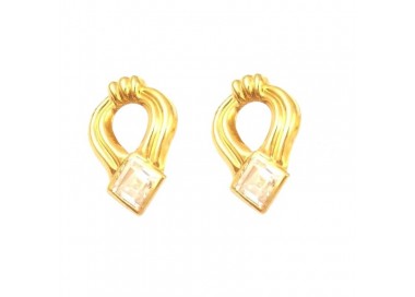 ORECCHINI IN ORO GIALLO 18 KT CON ZIRCONI