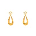 ORECCHINI PENDENTI IN ORO GIALLO 18 KT CON ZIRCONI BIANCHI TAGLIO BRILLANTE