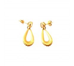 ORECCHINI PENDENTI IN ORO GIALLO 18 KT CON ZIRCONI BIANCHI TAGLIO BRILLANTE