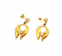 ORECCHINI IN ORO GIALLO 18 KT CON ZIRCONI