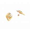 ORECCHINI IN ORO GIALLO BIANCO E ROSA 18 KT