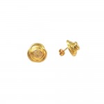 ORECCHINI SOLITARIO IN ORO GIALLO 18 KT CON ZIRCONI BIANCHI