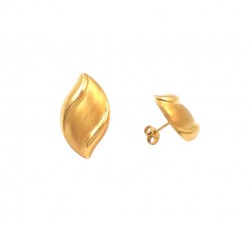 ORECCHINI IN ORO GIALLO 18 KT LAVORAZIONE LUCIDA E SATINATA