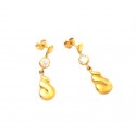 ORECCHINI PENDENTI IN ORO GIALLO 18 KT CON ZIRCONI BIANCHI