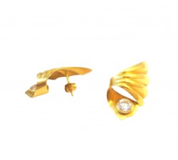 ORECCHINI IN ORO GIALLO 18 KT CON ZIRCONI