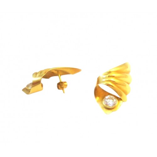 ORECCHINI IN ORO GIALLO 18 KT CON ZIRCONI