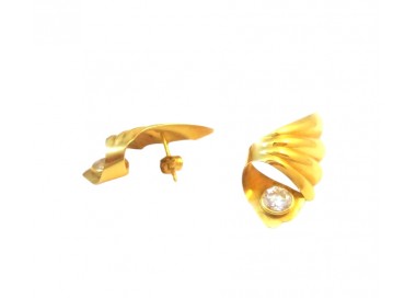 ORECCHINI IN ORO GIALLO 18 KT CON ZIRCONI