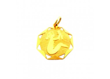 CIONDOLO MEDAGLIETTA MATERNITA' IN ORO GIALLO 18 KT + COLLANA LACCIO IN OMAGGIO